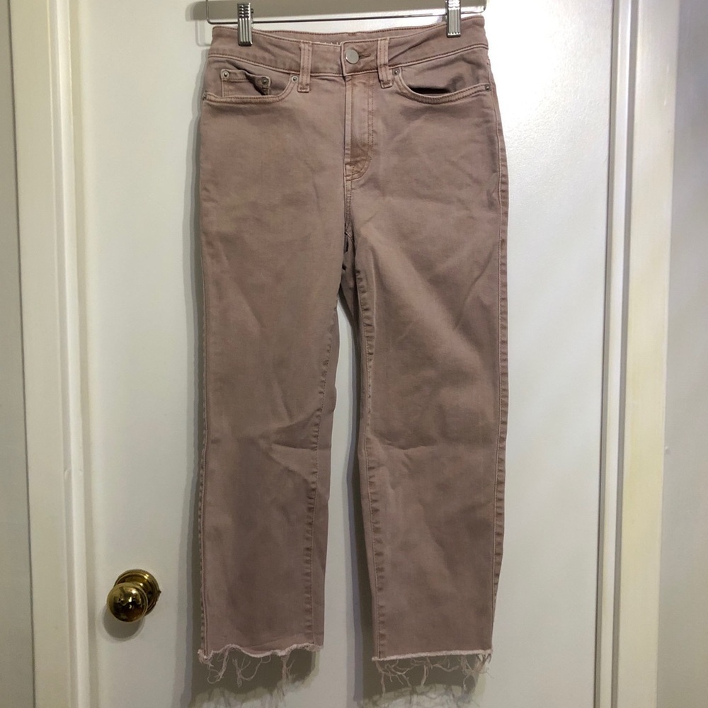 2/$10🌷Reitmans | Pink-grey frayed hem jeans (25P)
